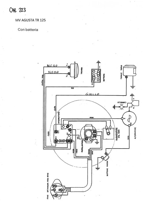 IMPIANTO ELETTRICO MOTO MV AGUSTA TR 125